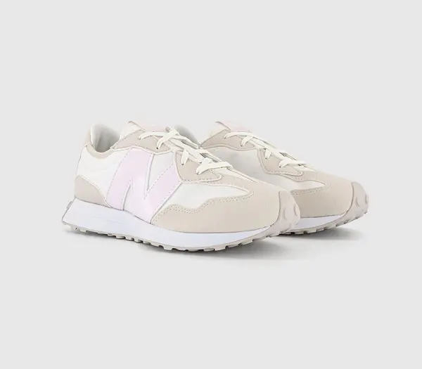 Image of New Balance Kids 327 Gs Trainers Cream Pink Natural, 4