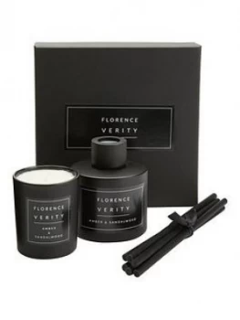 Image of Florence Verity Diffuser & Mini Candle Gift Set - Amber & Sandalwood
