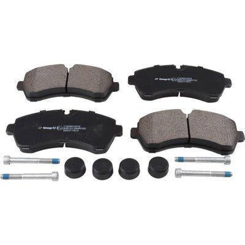 Image of JP GROUP 1163601810 Brake pad set JP Front Axle, prepared for wear warning indicator Brake Pad Set,disc brake (402)