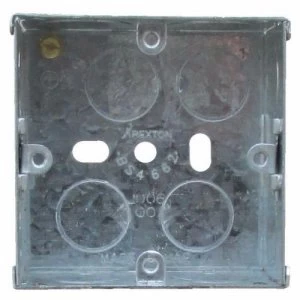 image of ESR 1 Gang 25mm Single Flush Recessed Galvanised Metal Back Box