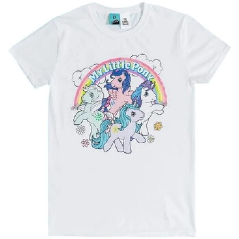 Image of My Little Pony Mens Meadows T-Shirt in White Size: 2XL White Male 2XL