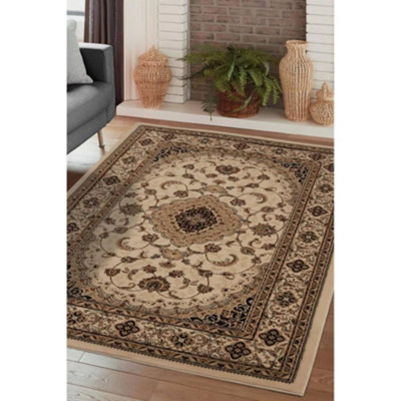 Image of Melrose Classic Traditional Cream Vintage Area Rug 080/150Cm