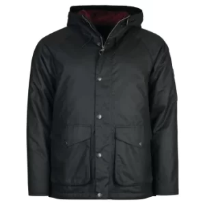Image of Barbour Mens Alpha Wax Jacket Navy Large
