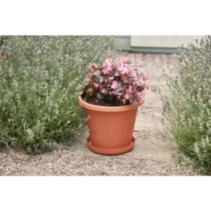 image of Clever Pots Terracotta Coloured Plant Pot Round 40cm Garden & Outdoor