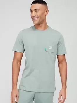 Image of adidas Originals Essentials+ Made With Hemp T-Shirt - Green, Size 2XL, Men