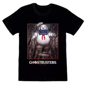 image of Ghostbusters Unisex Adult Stay Puft T-Shirt (L) (Black)