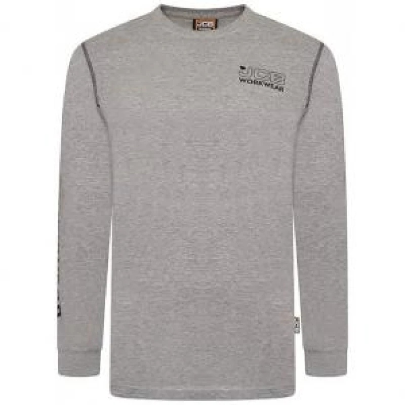 Image of JCB Workwear Banner L/S Grey T - Shirt S