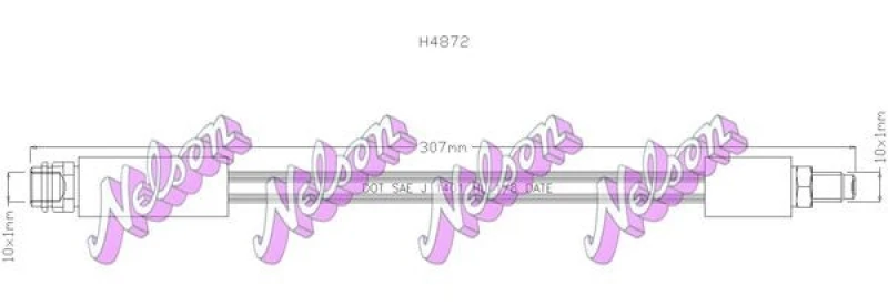 Image of Brake hose KAWE H4872