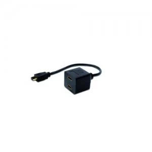 image of ASSMANN Electronic AK-330400-002-S cable interface/gender adapter HDMI 2 x HDMI Black