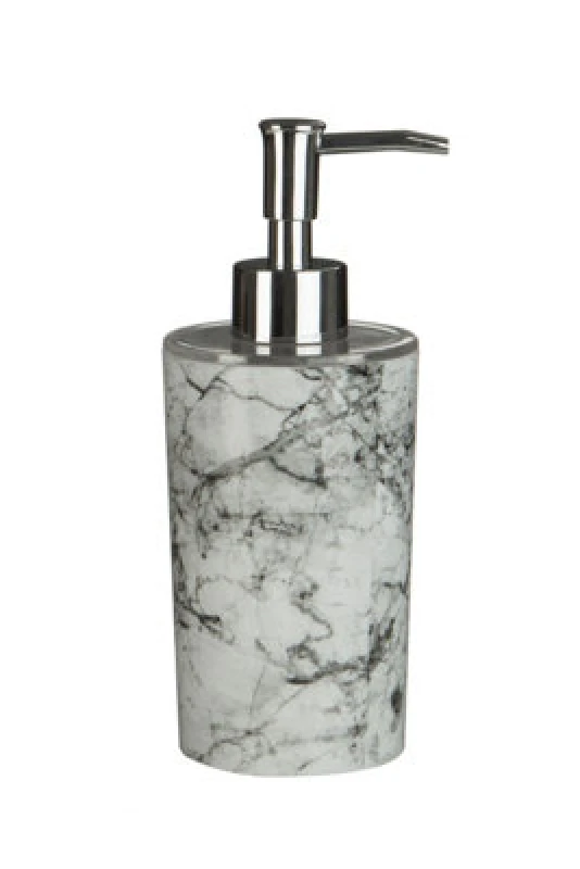 Image of Premier Housewares Rome Soap Dispenser, Marble Effect Grey
