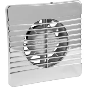 image of Airvent 100mm Low Profile Extractor Fan Timer in Chrome ABS