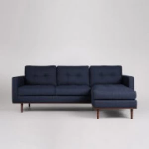 Image of Swoon Berlin House Weave Corner Sofa - Right Hand Side - Corner Sofa - Navy