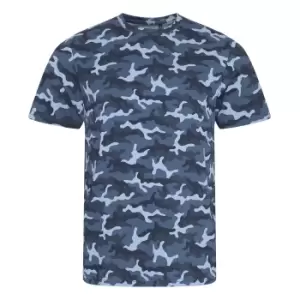 image of AWDis Mens Camouflage T-Shirt (M) (Blue Camo)