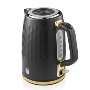 image of Swan SK14082BLKN 1.7L Gatsby Jug Kettle - Black