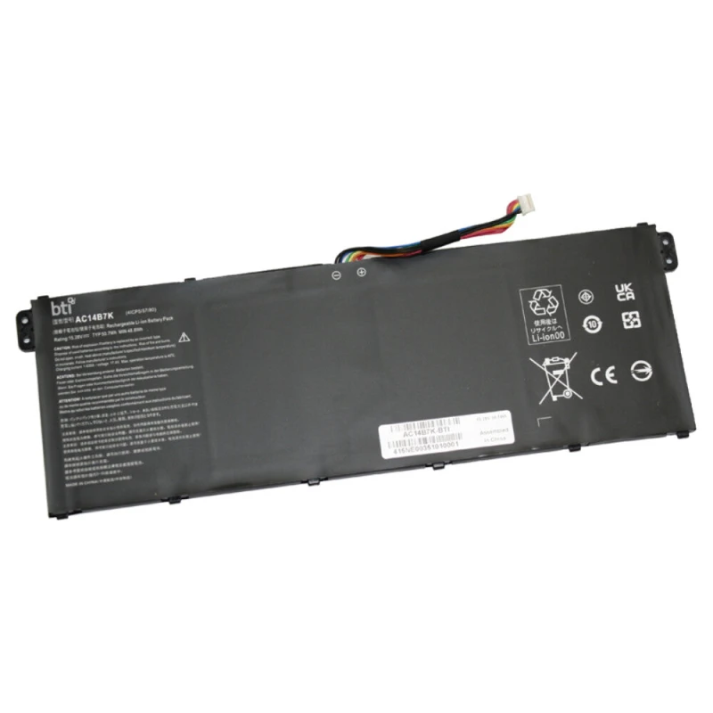 Image of BTI BTI KT.0040G.006 compatible 50.7Wh 4-cell battery for ACER ASPIRE V3-371 V3-111P V3-371 V5-122 V5-132 V5-122P V5-132P E3-111 E3-112 KT.0040G.006-B
