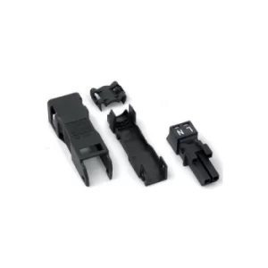 Image of WAGO 890-102 2 Pole 16A 4.4mm Socket with Strain Relief Black