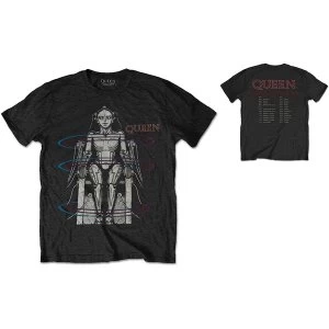 Image of Queen - European Tour 1984 Unisex Large T-Shirt - Black