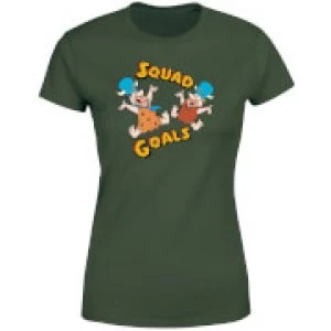Image of The Flintstones Squad Goals Womens T-Shirt - Forest Green - L