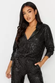 image of Petite Sequin Shirt