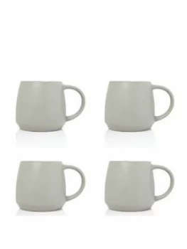 image of Sabichi Set Of 4 Grey Matt Stoneware Mugs