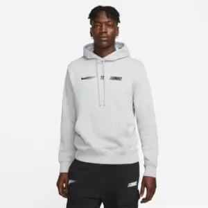 Image of Nike Sportswear Standard Issue Mens Fleece Pullover Hoodie - Grey