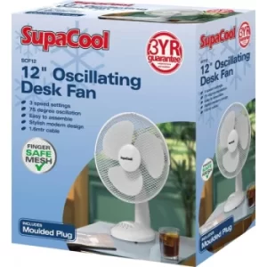 Image of SupaCool Oscillating Desk Fan 12 UK Plug
