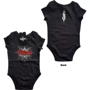 Image of Slipknot - Star Logo Kids 0-3 Months Baby Grow - Black