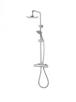 Image of Aqualisa Round Bar Valve Mixer Shower With Drencher