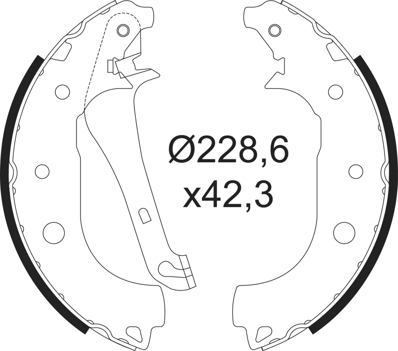 Image of Brake Shoe Set VALEO 564207
