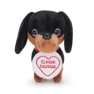 Image of Swizzles Love Hearts Clever Sausage Dachshund Dog Soft Toy