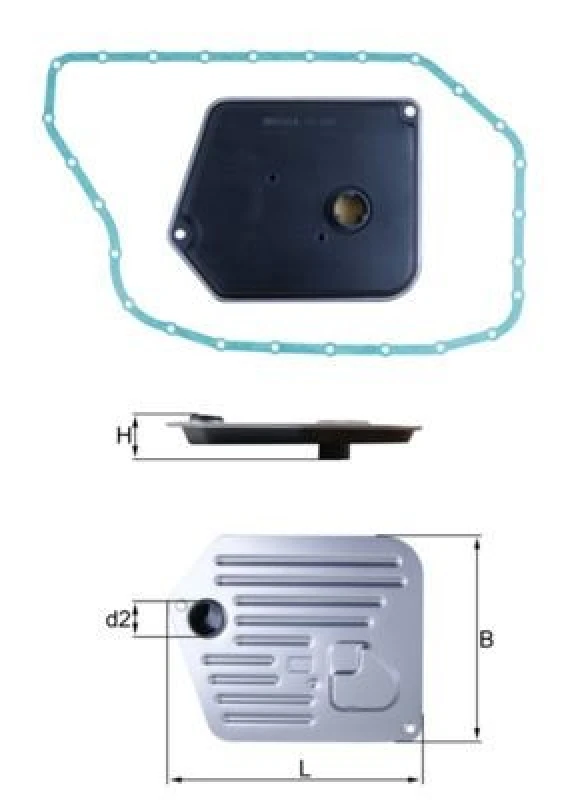 Image of Automatic transmission filter MAHLE HX 268D