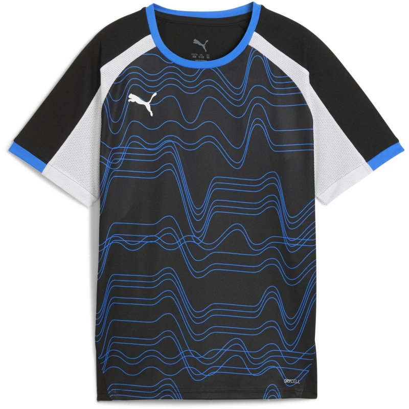 Image of Puma Puma Individualliga Graphic Jersey Jr T-Shirt Unisex Kids Blk-Wht-UltrBlu unisex 13 (XL)