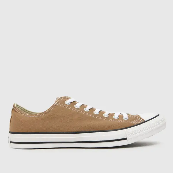Image of Converse all star ox trainers in tan Tan UK 8 (EU 41½)