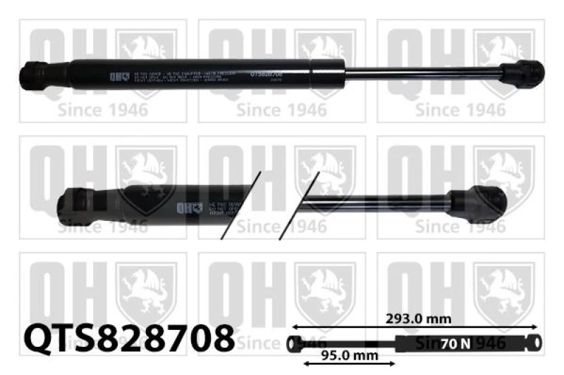 Image of QUINTON HAZELL Gas Spring, tray (boot / cargo bay) QUINTON HAZELL QTS828708