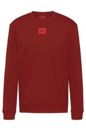 Image of Hugo Boss Varsity Logo Sweatshirt Dark Red Size S Women