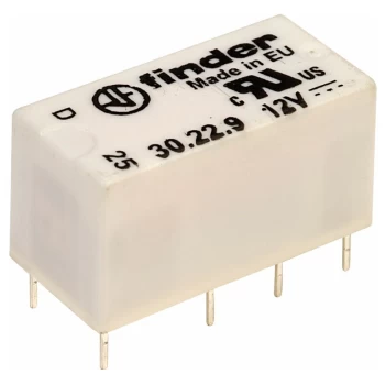 image of 30.22.9.012.0010 12V Relay DPDT DC BT47W/6 - Finder