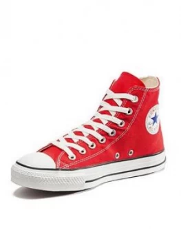 Image of Converse Chuck Taylor All Star Hi-Tops, Red / White, Size 3, Women