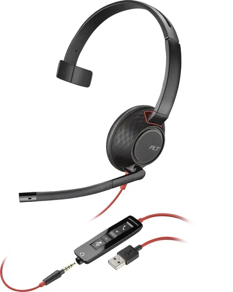Image of POLY Blackwire 5210 Headset Wired Head-band Calls/Music USB Type-A Black