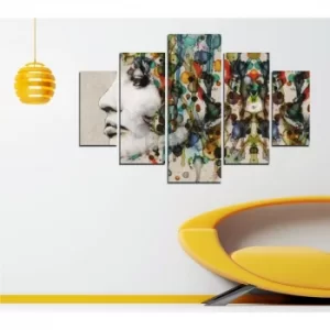 Image of ST115 Multicolor Decorative MDF Painting (5 Pieces)