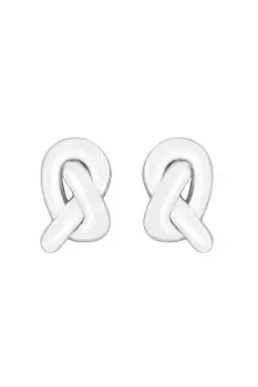 Image of Sterling Silver 925 Mini Knot Earrings