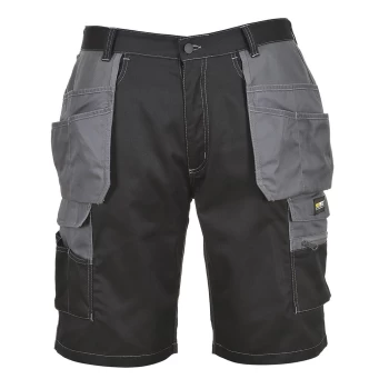 Image of Portwest KS18 Granite Holster Shorts Black / Grey 2XL