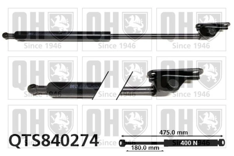 Image of QUINTON HAZELL Tailgate strut QUINTON HAZELL QTS840274