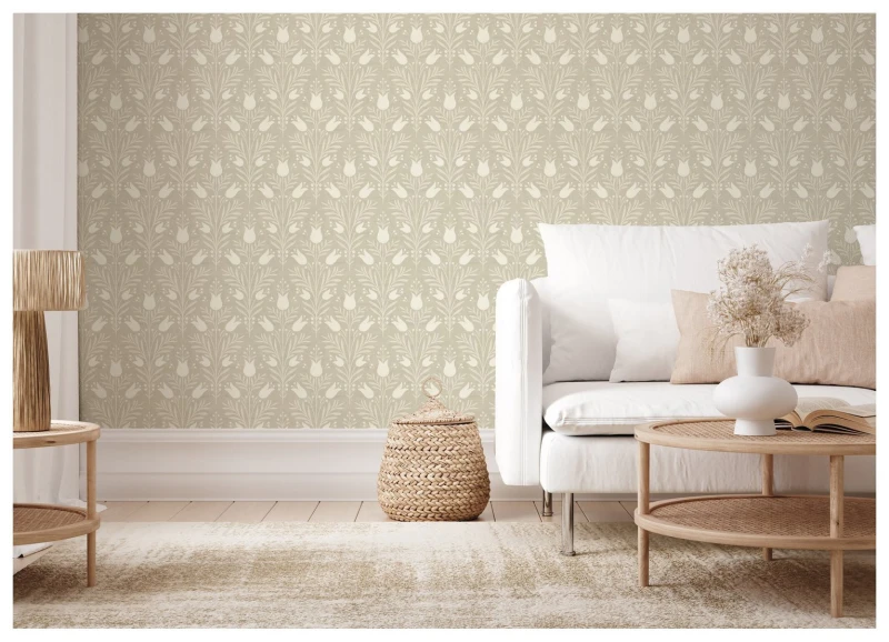 Image of Esselle Home Esselle Home Tulip Taupe Wallpaper