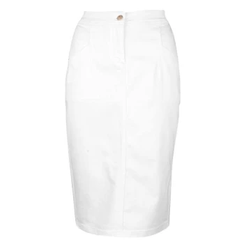 image of Biba Stretch Denim Skirt - White