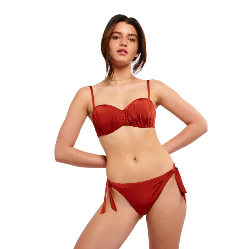 Image of banana moon womens swim bikini top by Banana moon Auleo Amores Marron Female S