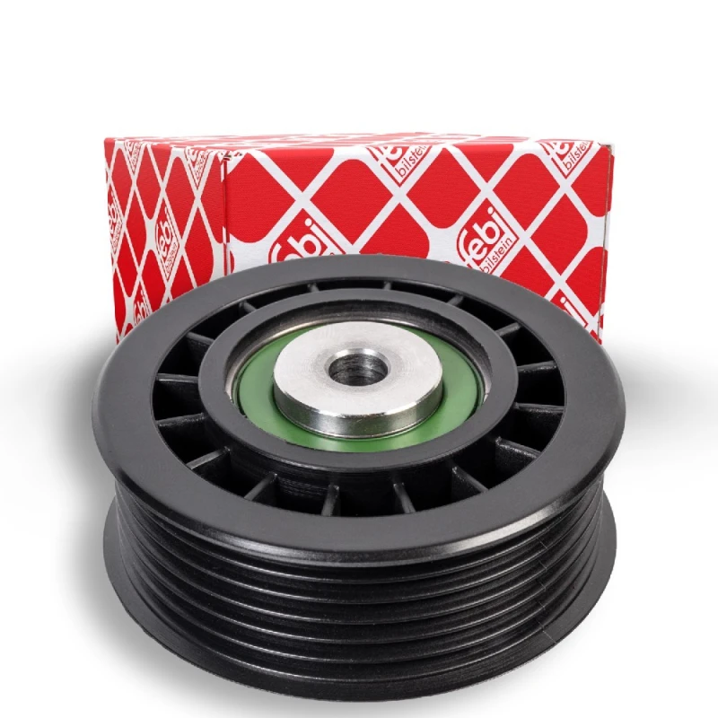 Image of FEBI BILSTEIN 02248 Idler Pulley Plastic Deflection/Guide Pulley,v-ribbed belt (312)
