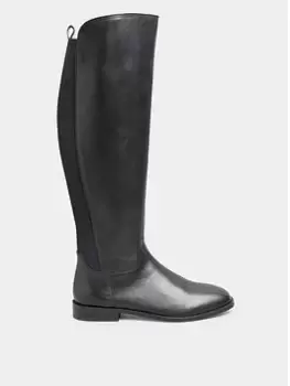 Image of Long Tall Sally Leather Calf Boot Black, Size 8, Women
