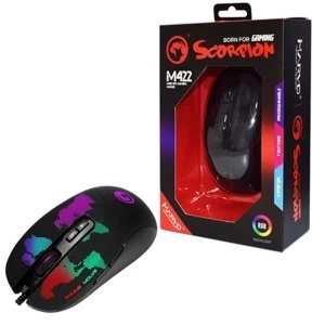 image of Marvo Scorpion M422 USB RGB LED Black Programmable Gaming Mouse