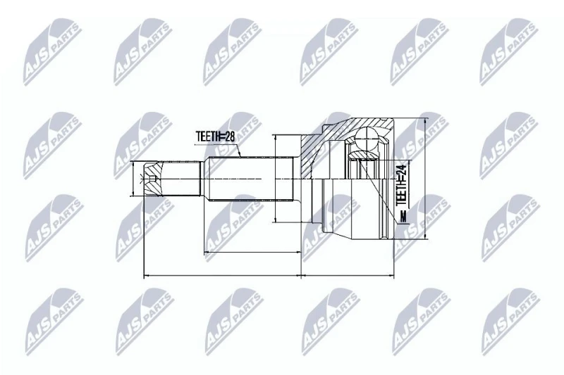 Image of NTY CV joint kit NTY NPZ-DW-025