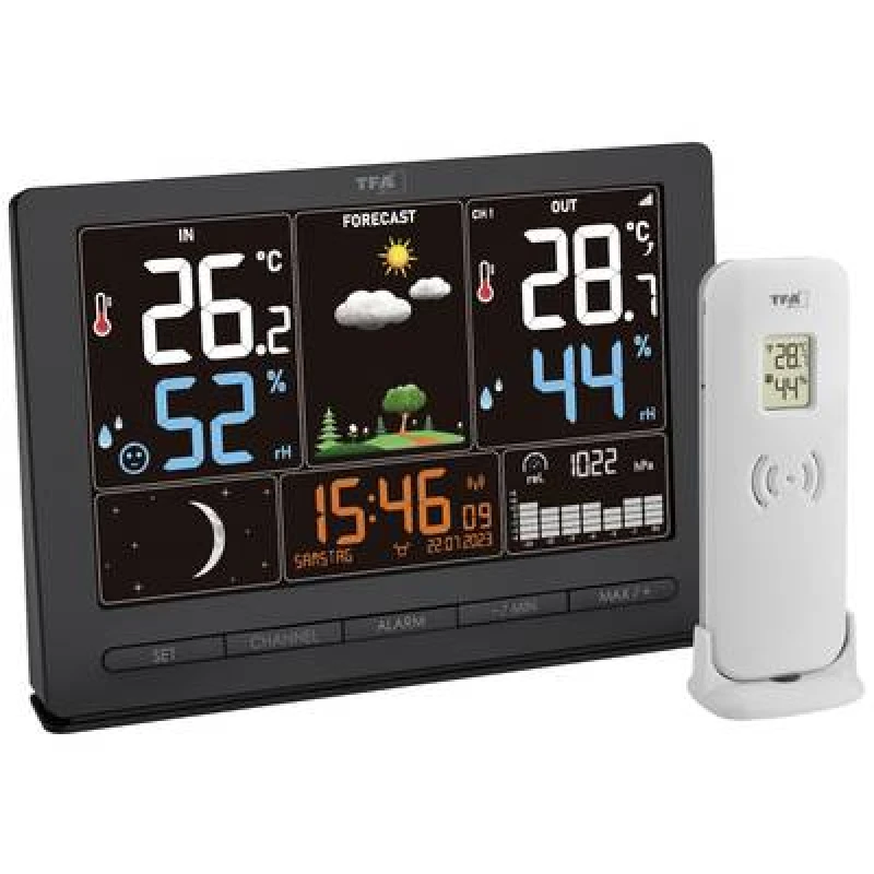Image of TFA-Dostmann 35.1118.01 schwarz SEASON Funk-Wetterstation